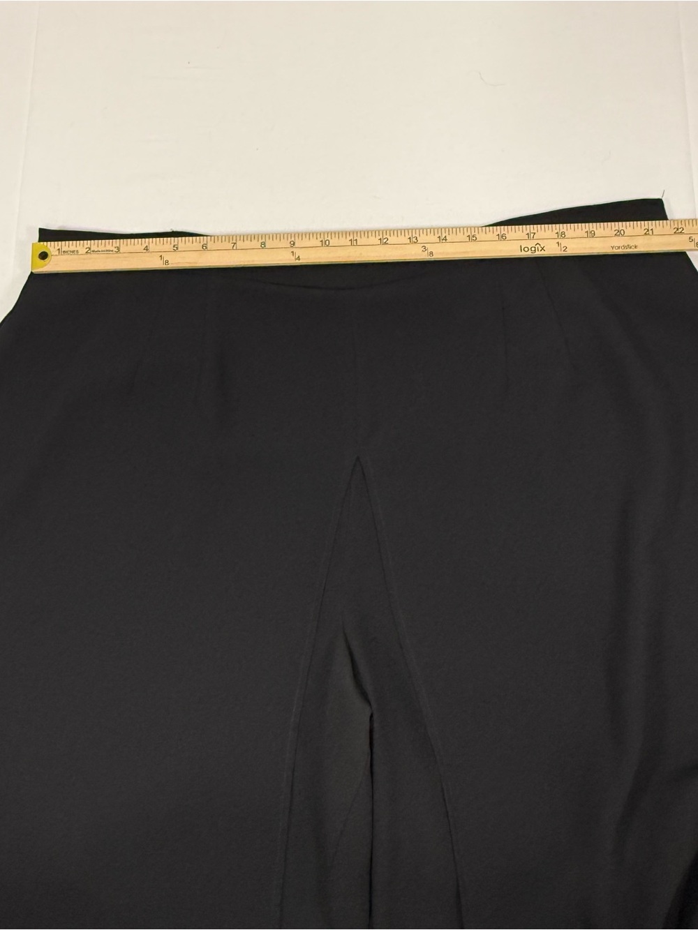 Vintage J.R. Nites Woman Black Polyester Chiffon Overlay Wide Leg Dress Pants 24 - Picture 5 of 9